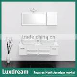 White Latest Wooden Furniture Design Wall Hang Bathroom Vanity