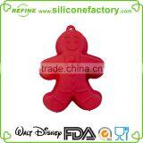 2015 Hot Sale Christmas Nonstick Silicone Cake Baking Mold in Ginger Shape thumbnail-1
