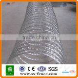 Hot Dipped Galvanized Cross Concertina Razor Barbed Wire With Clips