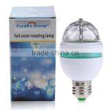E27 3 Watt Triangle Bulbs RGB Color Changing Crystal Ball Effect DJ Disco Lamps LED Auto Rotating Stage Light thumbnail-5
