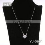 Most Pop Sterling Silver Running Horse Tiny Enamel Disc Candy Colors Crystal Diamond Necklace thumbnail-2