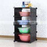 Attractive Plastic Bathroom Cabinet in Furniture 4 Layer