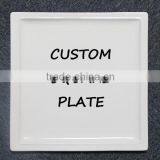 Custom Porcelain Crockery Fine Bone China Molomite Ceramic Square Plate thumbnail-1