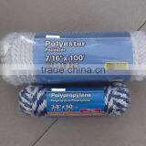 3/8''x50' Polypropylene Solid Braid Rope