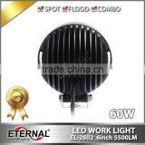 60W Work Light Driving Lamp Round for 4x4 Jeep Offroad Hummer SUV ATV Bumper High Power Led Driving Light Spot Lamp thumbnail-4