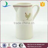 Good Price With Best Sale Cute Cock Decal Ceramic White Jug thumbnail-4