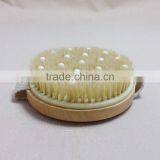 C301-1 Natual Boar Bristle Bath Massage Brush Shower Rubber Massage Brush thumbnail-3