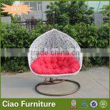 Wicker Furniture Outdoor Hanging Chair Cushion Garden Double Swing for Kids thumbnail-2