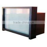Nail Salon Reception Desk Solid Wood Office Table Design Receptionist Table F-2709 thumbnail-1
