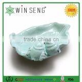 Leaf Shape Ceramic Plate Bird Feeder Garden Ornaments thumbnail-2