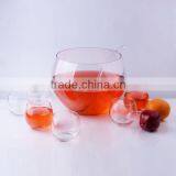 2015 Fashion Clear Glass Punch Bowl/7pc Set Punch Bowl Set/punch Bowl With Cup thumbnail-3