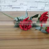 Red silk rose flower for wedding decoration
