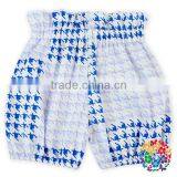 High Quality Sweet Blue White Stripe High Waist Seersucker Toddler Girls Shorts Kids Summer Bubble Shorts thumbnail-6