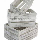 Set of 3 Vintage Crate Wooden Storage Boxes thumbnail-1