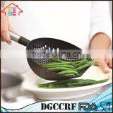 NBRSC Black Nylon Large Scoop Colander Vegetable Pasta Heat Resistant Strainer With Stainless Steel Handle thumbnail-1