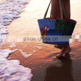 Handpainted Straw Woven Beach Bag, Tote Bag Beach thumbnail-4