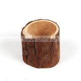 Natural Wooden Stump Flower Pot, Wooden Stump Flower Pot; Eco-friendly Flower Pot thumbnail-1