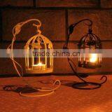Bird Cage Outdoor Hanging Decorative Solar Candle Lantern thumbnail-2