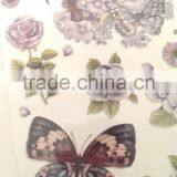 Purple Color Butterfly & Rose Design Sticker, Antique Decorative Shinny Glitter Sticker thumbnail-4