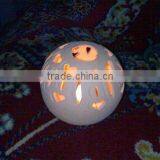 Terra Cota Bowl Shape Candle Light thumbnail-1