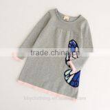 Latest Dress Designs Girl Child Casual Long Maxi Dress With Butterfly Printing thumbnail-3