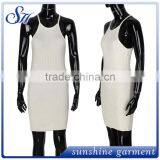 2017 Women's Knit Crop Tights Slim Sling Tank Dress thumbnail-2