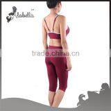 Sports Bra and Leggings Hot Sexy Yoga Clothing With Nylon Fabric Gym Wear for Women thumbnail-3