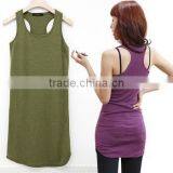 Women's Blank Tank Top for Summer 2016 ,long Line, 100%coton thumbnail-1