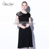 Laser Cut Dress Women Layered Top Keyhole Back With Hook And Eye And Dry Clean Formal Dress In Wholesale Price thumbnail-1