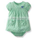 Kids Cotton Baby Girl Wholesale Lace Pettibaby Bubble Romper thumbnail-1