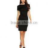 BEAUTYTALK Women's Pencil Dress Elegant Short Sleeve Casual Knee Length T-Shirt Dress thumbnail-3