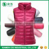 New Stylish Winter Multicolor Stand Collar Ultralight Down Feather Vest for Woman thumbnail-1