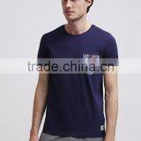 MGOO New Model 60% Cotton 40% Polyester Cuffed Sleeve Men's T-shirt In Different Color Pocket thumbnail-3