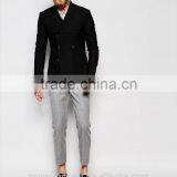 2016 Mens Super Skiny Double Breasted Black Suit Jacket thumbnail-4