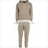 Custom New Design Broken Hole Washed Tracksuit Slim Fit thumbnail-2