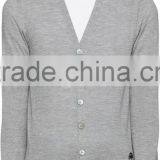 2016 Latest Mens Grey Cashmere Cardigan Sweaters thumbnail-1