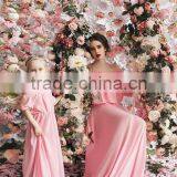 Matching Mother And Me Dresses Family Look Mother And Daughter Dresses Chiffon Maxi Dresses thumbnail-2