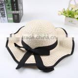S60295B 2017 Kids Fashion Design Beach Straw Hat Bowknot Beautiful Hat thumbnail-2