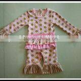 Wholesale Cute Dots Cotton Baby Dress Romper Party Infant Girl Romper Baby Clothes For Girls Sisters Clothing thumbnail-5