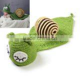 Handmade Crochet Small Green Snail Baby Clothes Camera Photography Props thumbnail-2