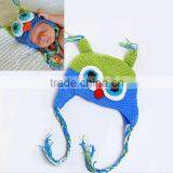 Lovely Combed Cotton Baby Hats Newborn Animal Design Baby Beanie Hat Funny Crochet Baby Hat thumbnail-1