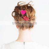 2014 New Style Red Enamel Heart Hair Pin thumbnail-1