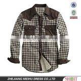 Popular New Style Splicing Case Grain Corduroy Long Sleeve Autumn Mens Shirts With Two Pockets thumbnail-1