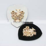 Black/white PU Leather Label With Metal Alloy Logo Jeans/jacket Leather Patches PLB-015 thumbnail-5