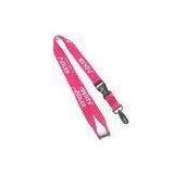 Custom Woven Lanyard With Safety Breakaway , Black Egg Hook