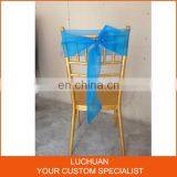New Arrival Cheap Wedding Decorative High Quality Aqua Chair Sashes thumbnail-3