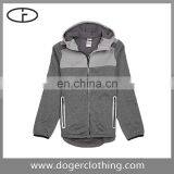 High Quality Mens Leather Grey Fleece Jacket thumbnail-1