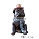 Antiquing resin pitbull dog animal figure for collectible