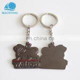 Wholesale Antique Black Nickle Metal Blank Key Chain Custom Made Cheap High End Metal Keychain Metal Keyring thumbnail-3