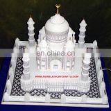 Marble Taj Mahal Replica Miniature ~ Hand Carved Decorative Taj Mahal Model Showpiece ~ Valentine Gifts ~ Indian Souvenir